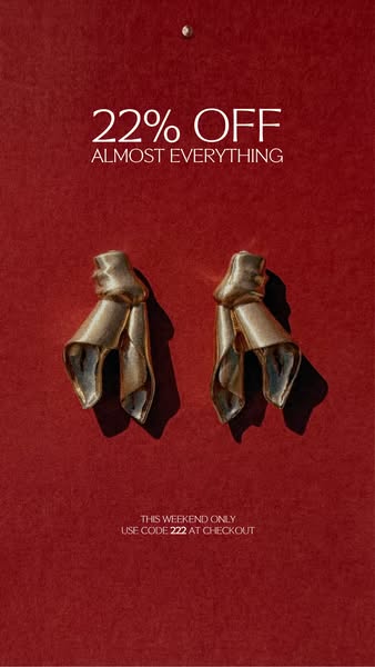 This image promotes a jewelry sale with a limited-time discount on almost everything, encouraging viewers to use a speci