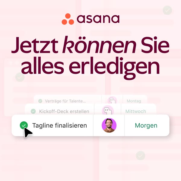 This ad showcases how Asana helps users to stay on top of their tasks by highlighting how they can keep track of them. T