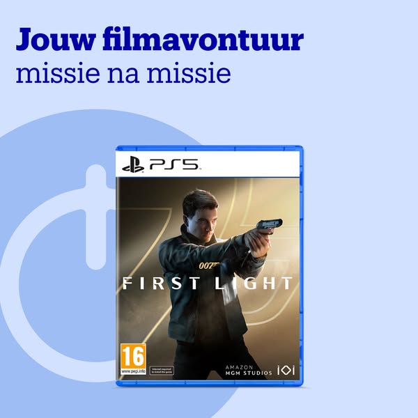 This is a promotional ad for the video game 007 First Light for PS5.