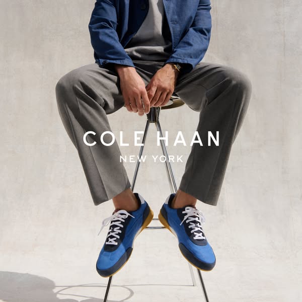 This image ad showcases Cole Haan sneakers, highlighting the brand's name and new york location.