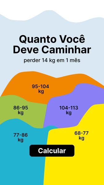 This ad features a weight loss calculator that tells you how much you need to walk to lose 14kg in one month, depending
