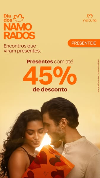 This Natura ad celebrates Valentine's Day with a discount offer of up to 45% off on gifts, targeting couples or indi