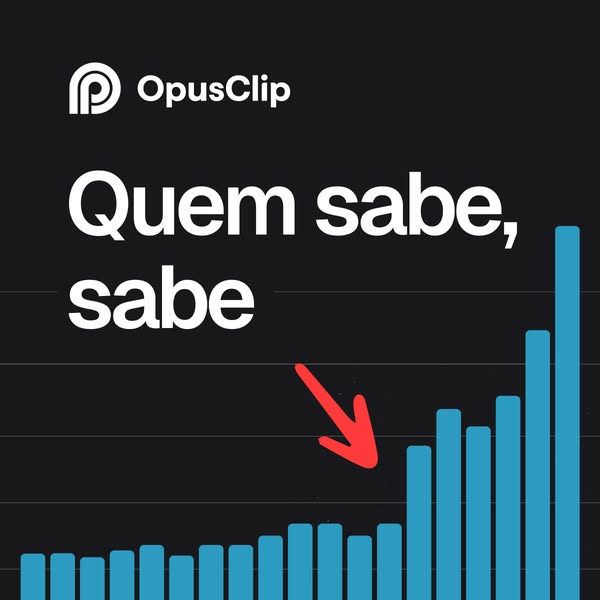 This ad for OpusClip uses a bar graph to show the potential for growth when using the product.