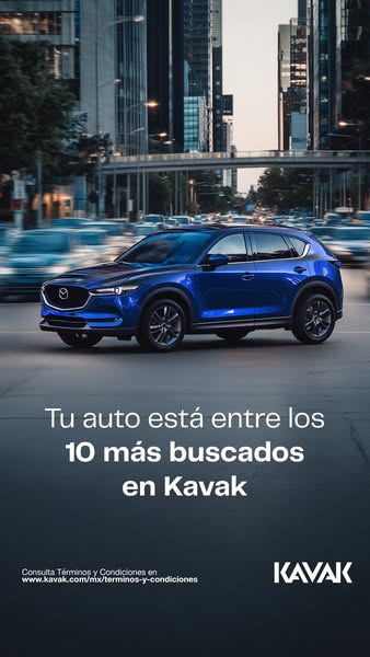 This ad promotes Kavak, highlighting that your car is among the 10 most searched on Kavak.