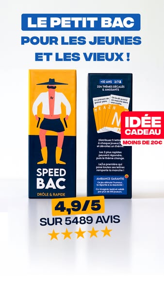 This ad promotes the Speed Bac game, highlighting its appeal to both young and old players. It emphasizes the game's