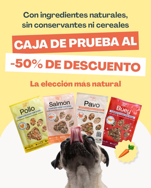 This image ad for Simply Diet dog food promotes a trial box at a discount. It highlights the natural ingredients and var
