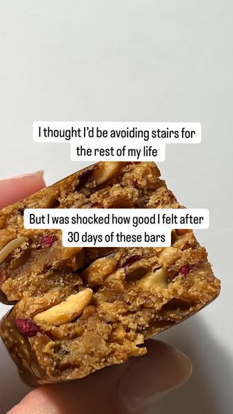 This ad uses a customer testimonial to promote a nutrition bar that helps with energy levels and physical activity. The 