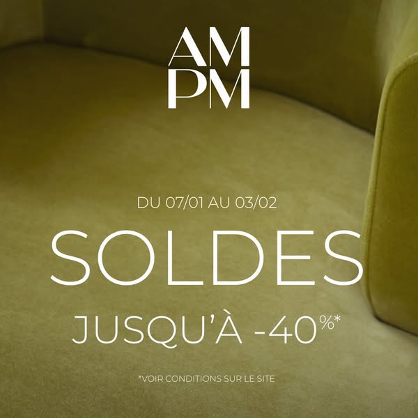 This is an image ad from A.M.P.M. promoting sales for up to 40% off.