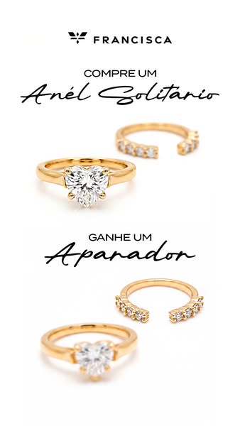 This image ad for Francisca promotes a jewelry sale where customers who buy a solitaire ring will receive a complementar