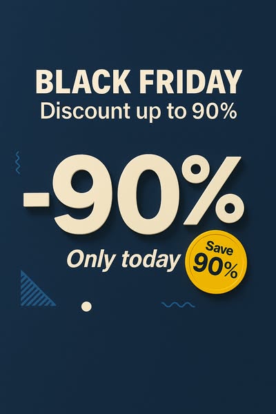 This is a static image ad promoting Black Friday discounts.