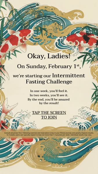 This ad promotes an intermittent fasting challenge starting on February 1st. The ad is targeted towards women and promis