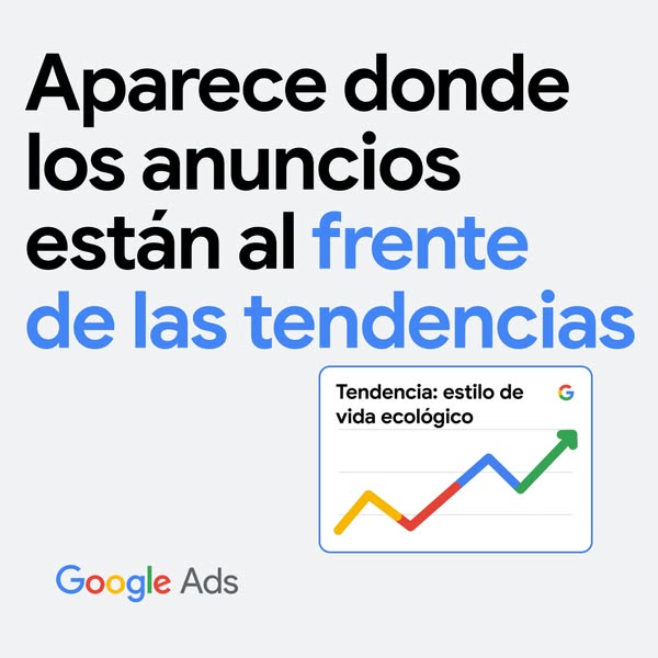 This ad for Google Ads highlights the ability to reach customers who are searching for the latest trends.