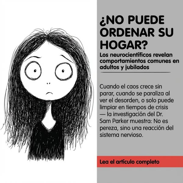 This infographic-style ad addresses the challenge of decluttering by framing it as a neurological response rather than m