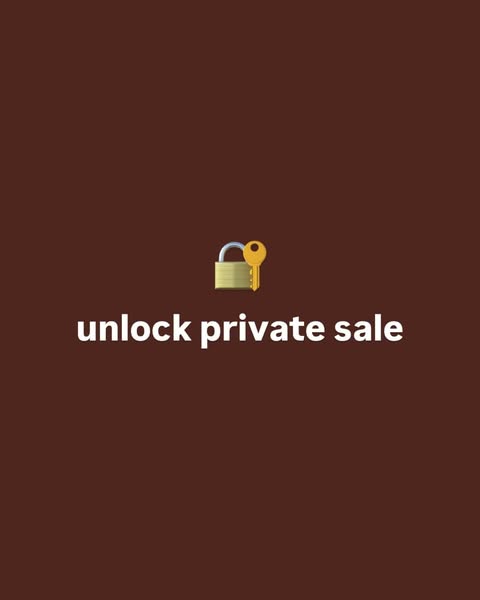 The ad is for a private sale that is being unlocked.