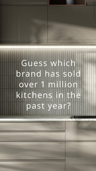 This ad uses a quiz format to engage the audience and pique their curiosity about a kitchen brand that has achieved sign