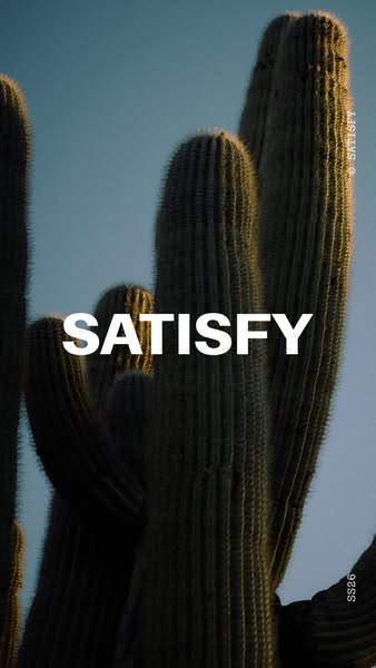 This ad showcases the Satisfy brand with an abstract image of a desert landscape.