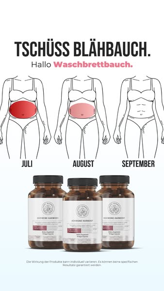 The ad shows a before and after transformation of a woman's body over three months, from July to September, using a 