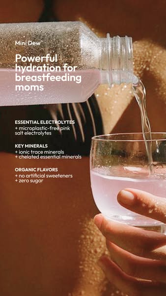 This ad for Mini Dew hydration drink is targeted towards breastfeeding mothers. It highlights the drink's key ingred