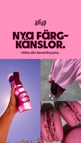 Ad for air up showing new colors, using imagery to suggest the products match lifestyle.
