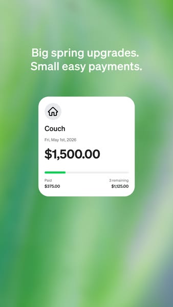 This image ad uses a digitally rendered image of a rent payment screen to illustrate the benefits of a product that allo
