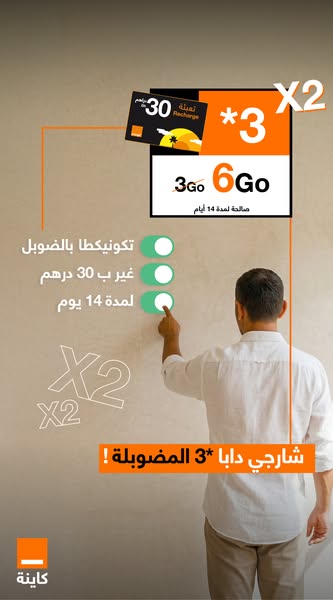 This ad promotes Orange telecommunication company's double data service. The ad highlights the value and offers avai