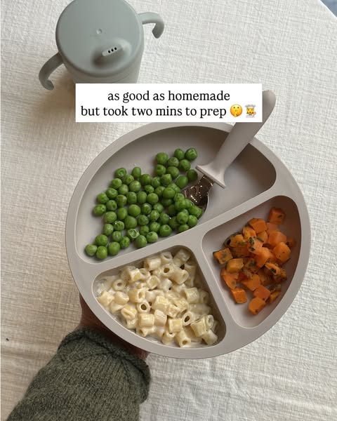 This ad highlights a toddler-friendly meal prep solution. The ad demonstrates how quickly you can prepare a toddler meal