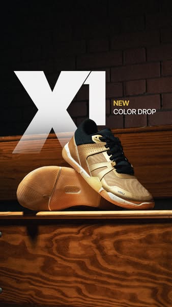 This ad showcases X1 shoes with a "New Color Drop" and is intended to grab the viewer's attention.