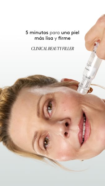 This ad shows a woman receiving CLINICAL BEAUTYFILLER on her face and claims that the product will make your skin smooth
