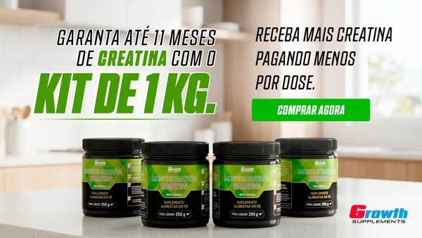 Ad for Growth Supplements' creatine supplement. The ad aims to highlight the cost-effectiveness and the long-lasting