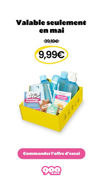 An ad showcasing a kit of various hygiene and body care products, highlighting a discount price.
