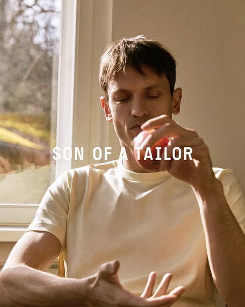 This ad features a man in a t-shirt. The text reads 'SON OF A TAILOR'.