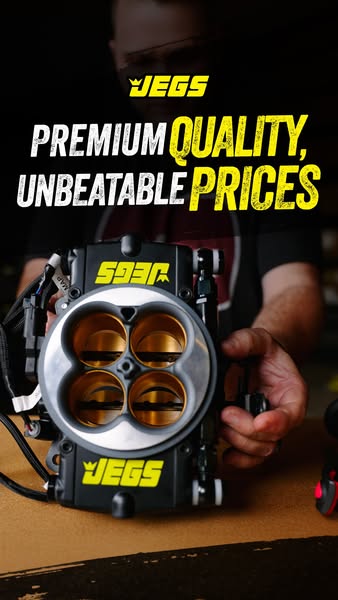This ad showcases a JEGS carburetor, highlighting its premium quality and unbeatable prices. The ad features a close-up 