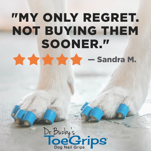 Dr. Buzby’s ToeGrips for dogs ad