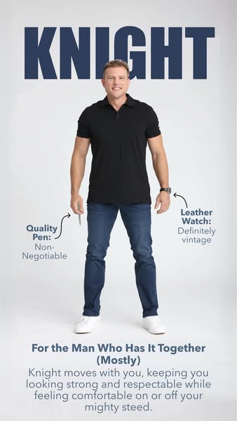 This image ad is promoting a brand that focuses on clothes that are appropriate for men who are looking to appear respec