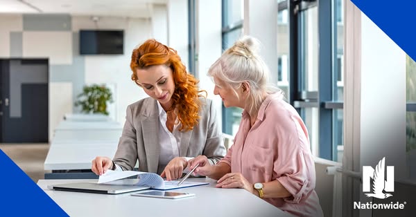 A financial advisor meets with a client to discuss financial plans.