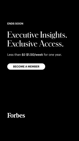 An ad for Forbes promoting a limited-time offer for executive insights and exclusive access at a discounted rate of $1.5