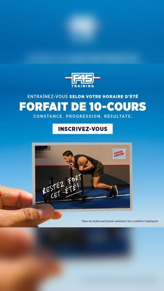 This image ad for F45 Training promotes a limited time offer of a 10-course package. The ad features an image of a man w
