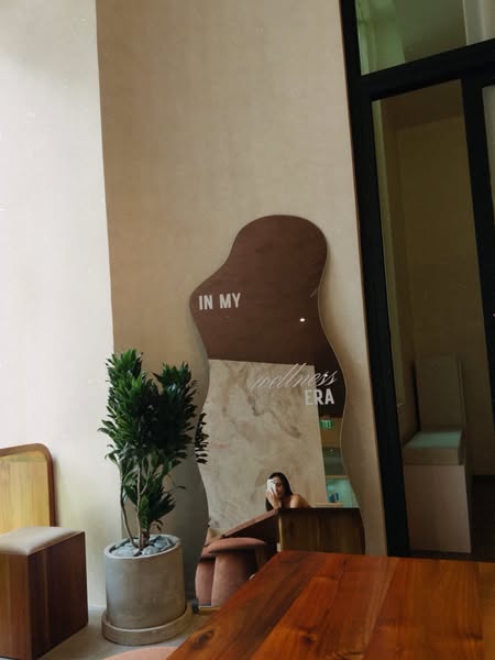 This ad uses a lifestyle visual to promote self-care and wellness.