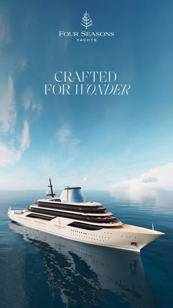 This ad for Four Seasons Yachts features a luxury yacht on the water with the headline "Crafted for Wonder."