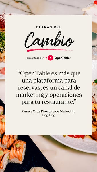 This ad features a testimonial from Pamela Ortiz, Director of Marketing at Ling Ling, who states that OpenTable is more 