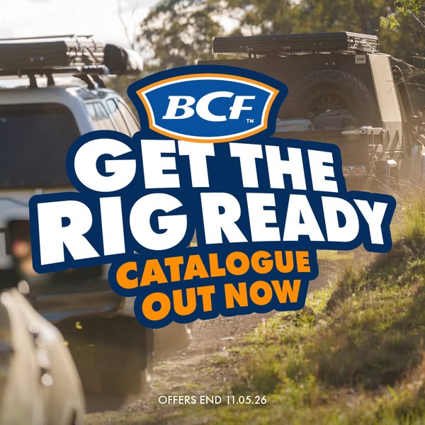 This static image ad promotes the BCF catalogue, encouraging viewers to get their 'rig ready' with offers ending