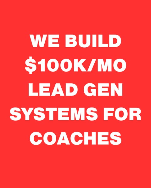 The ad is trying to target coaches to help them build lead generation systems.