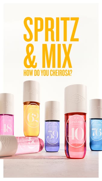 This ad by Sol de Janeiro promotes their fragrance mists, encouraging customers to mix and match scents to create their 