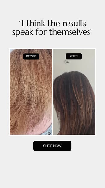 This image ad showcases a 'before and after' transformation, highlighting the product's effectiveness. A quo