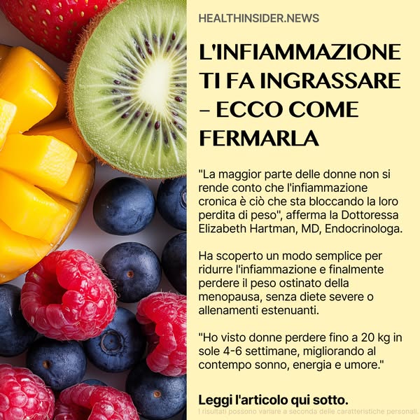 This ad suggests that inflammation is the primary cause of weight gain in women, particularly after menopause, and promo