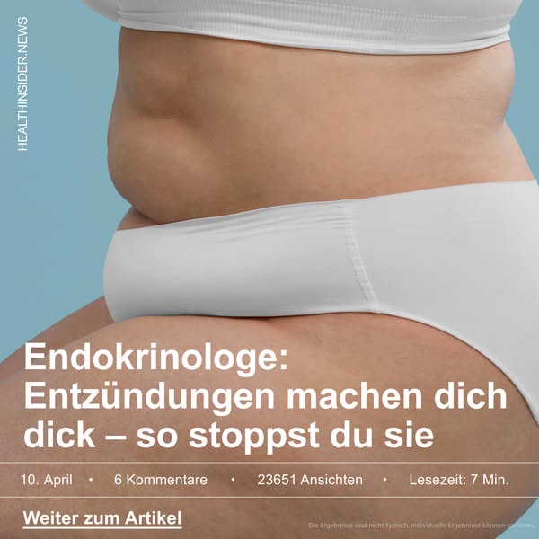 This ad promotes an article about how inflammation can cause weight gain and how to stop it.