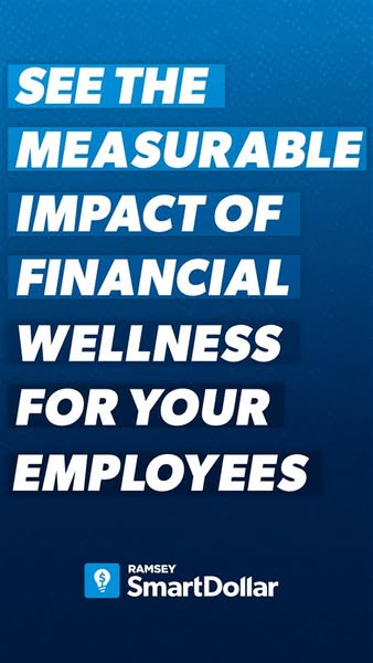 This ad promotes Ramsey SmartDollar, a financial wellness program for employees. The ad highlights the measurable impact
