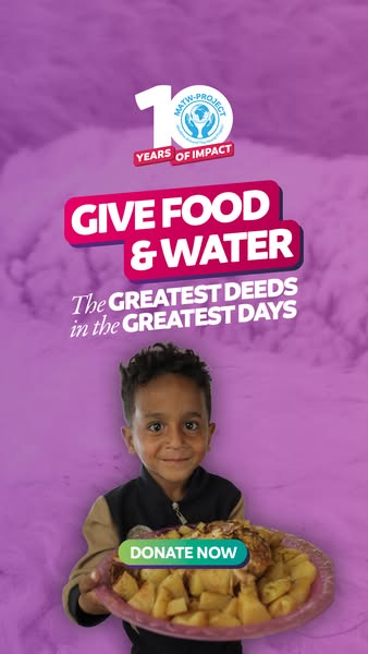 This image ad for MATW-Project highlights the brand's decade of impact in providing food and water, urging viewers t