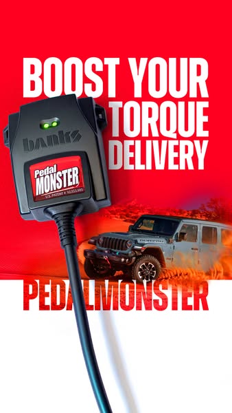 This ad showcases the PedalMonster product and its ability to boost torque delivery in vehicles.