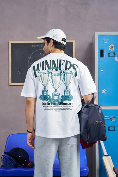This image ad features a person wearing a branded t-shirt. The ad promotes a specific t-shirt design featuring a 'Wi